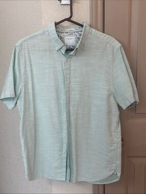 Denim & Flower Mint Green Short-Sleeve Button-Down Shirt